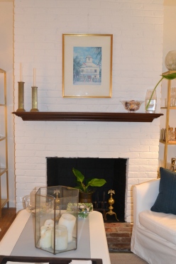 Painted brick fireplace by Just Something I Whipped Up